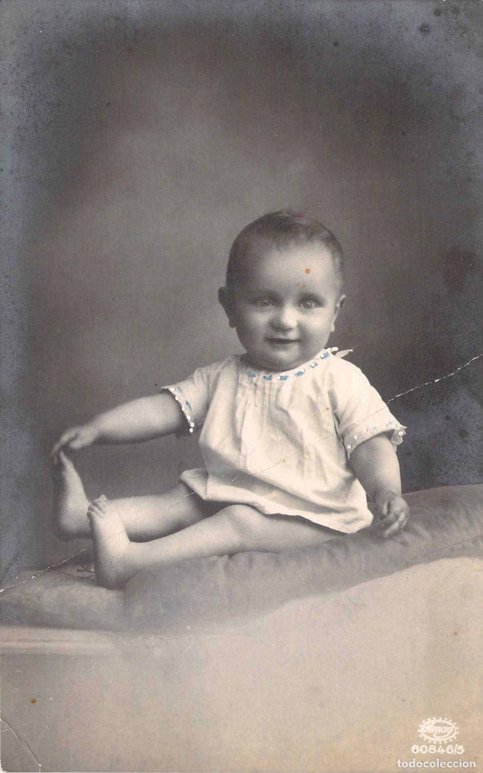Cartes Postales: Postal Retrato de Estudio de Beb&eacute; en Valencia