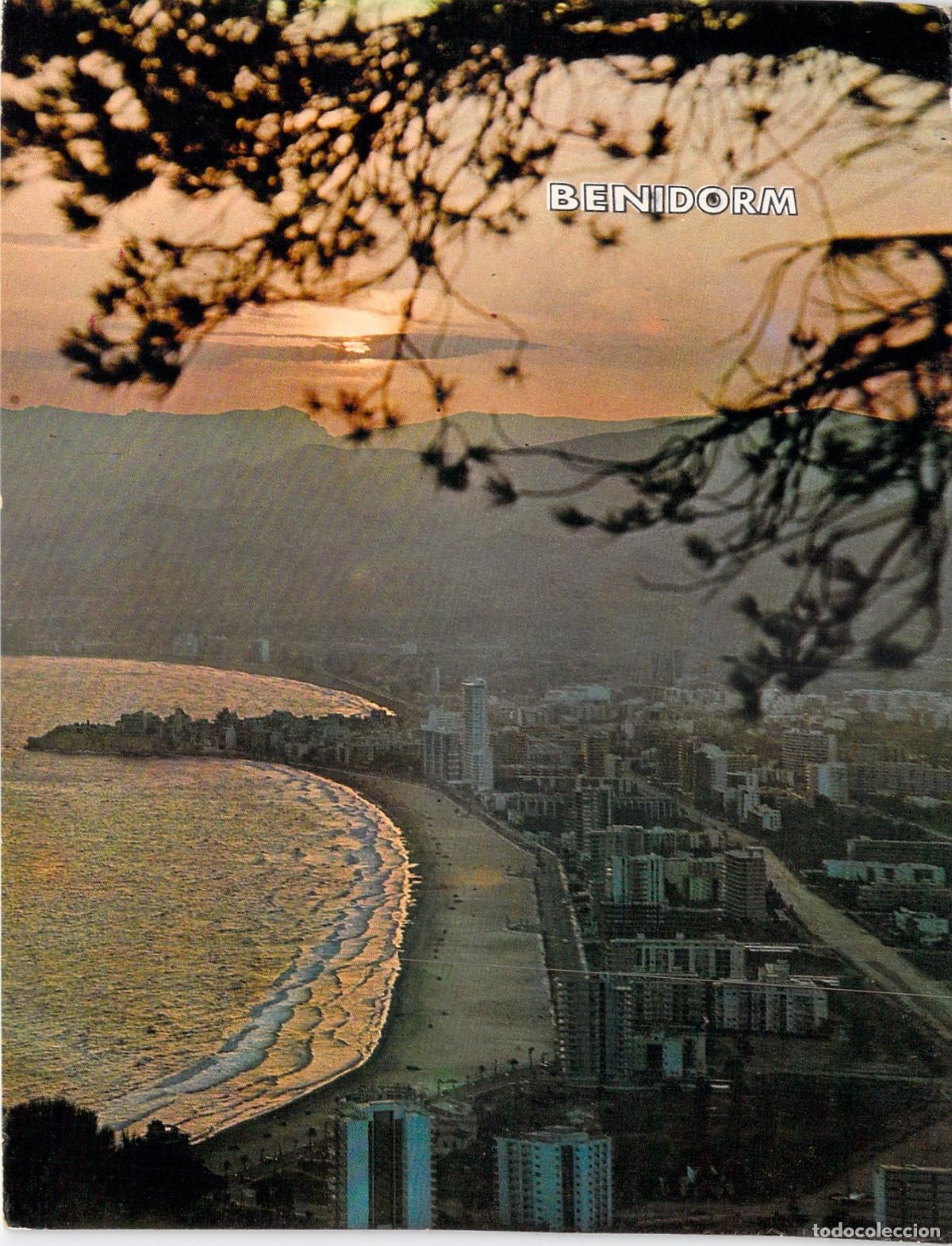 Postales: Postal de Benidorm al Atardecer Costa Blanca Alicante