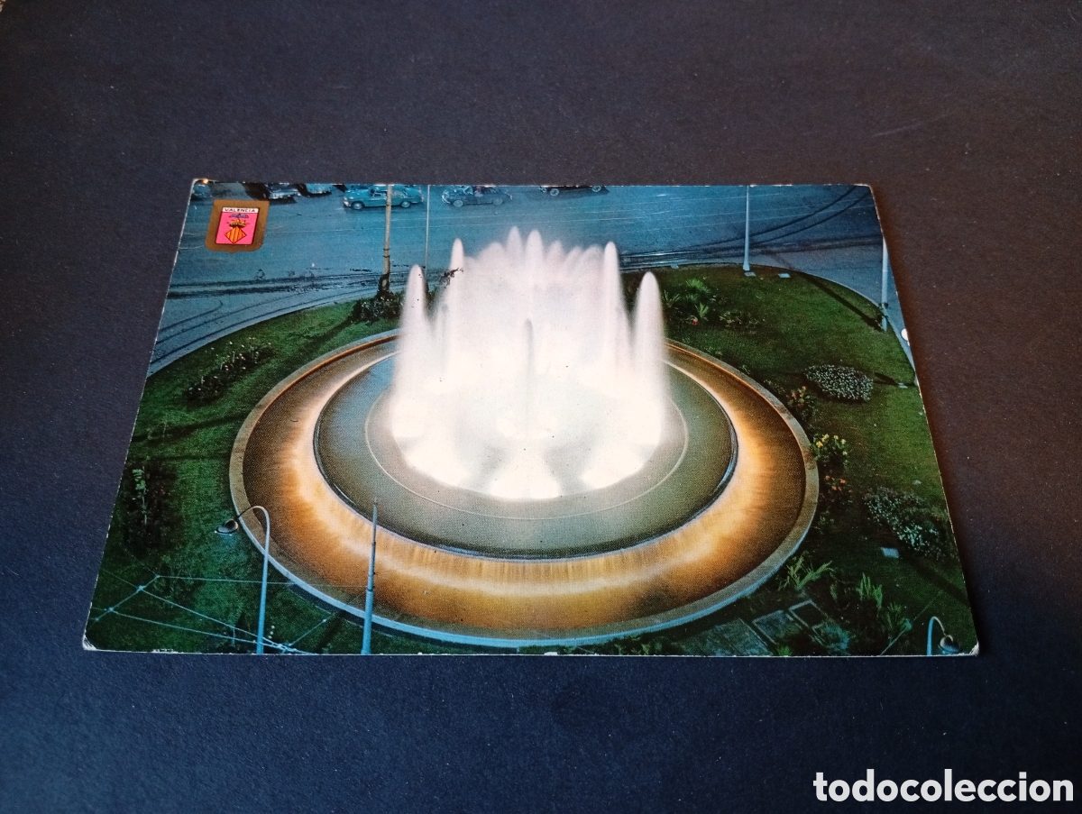 Postales: Postal Valencia plaza del Caudillo fuente
