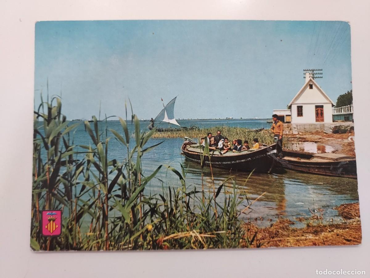 Postales: POSTAL VALENCIA LAGO DE LA ALBUFERA. CIRCULADA EN 1962. SUBIRATS 821. BARCA NI&Ntilde;OS