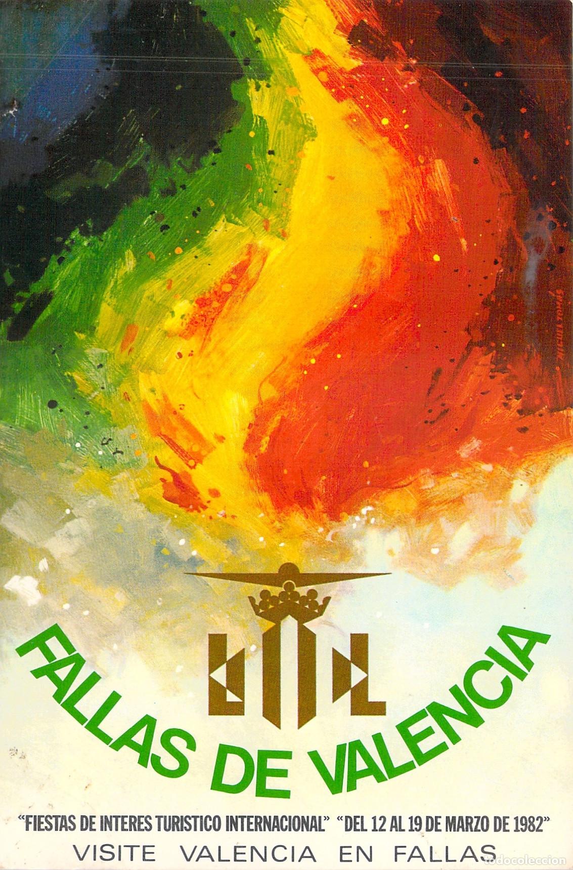 Postales: Postal de las Fallas de Valencia Cartel de Miguel Tom&aacute;s