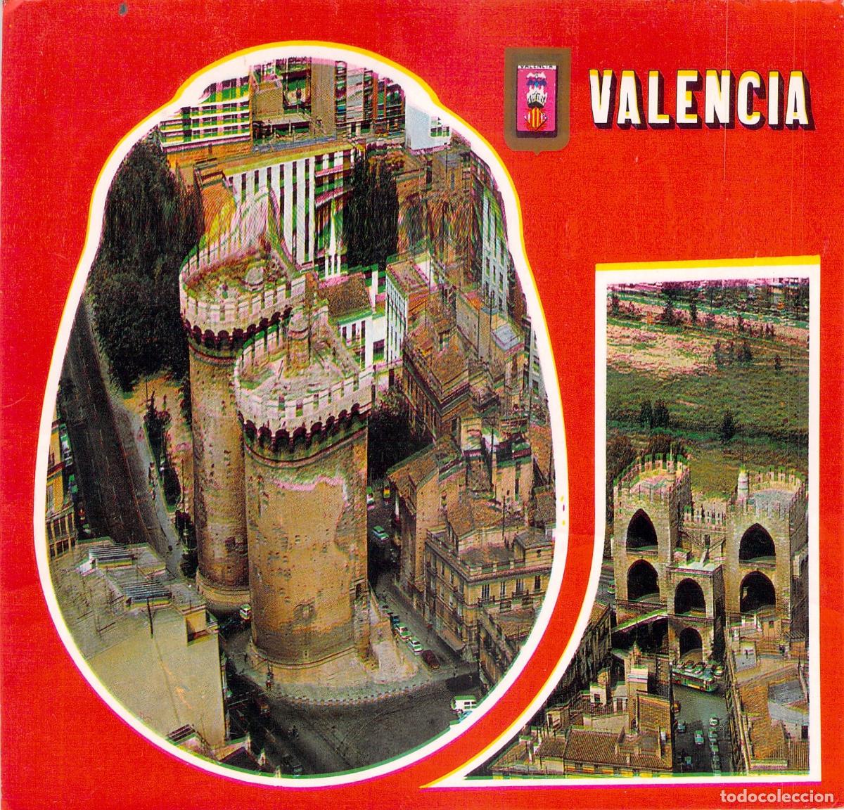 Postales: Postal de Valencia con vistas de las Torres de Quart y Serranos