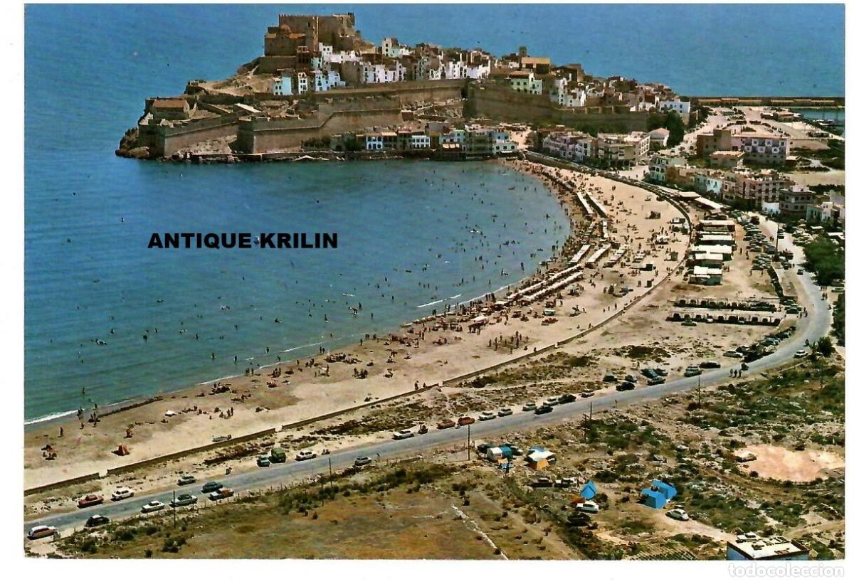 Postales: PE&Ntilde;ISCOLA N&ordm; 35 VISTA AEREA / F. CASTELL ARASA / FRANQUEADA