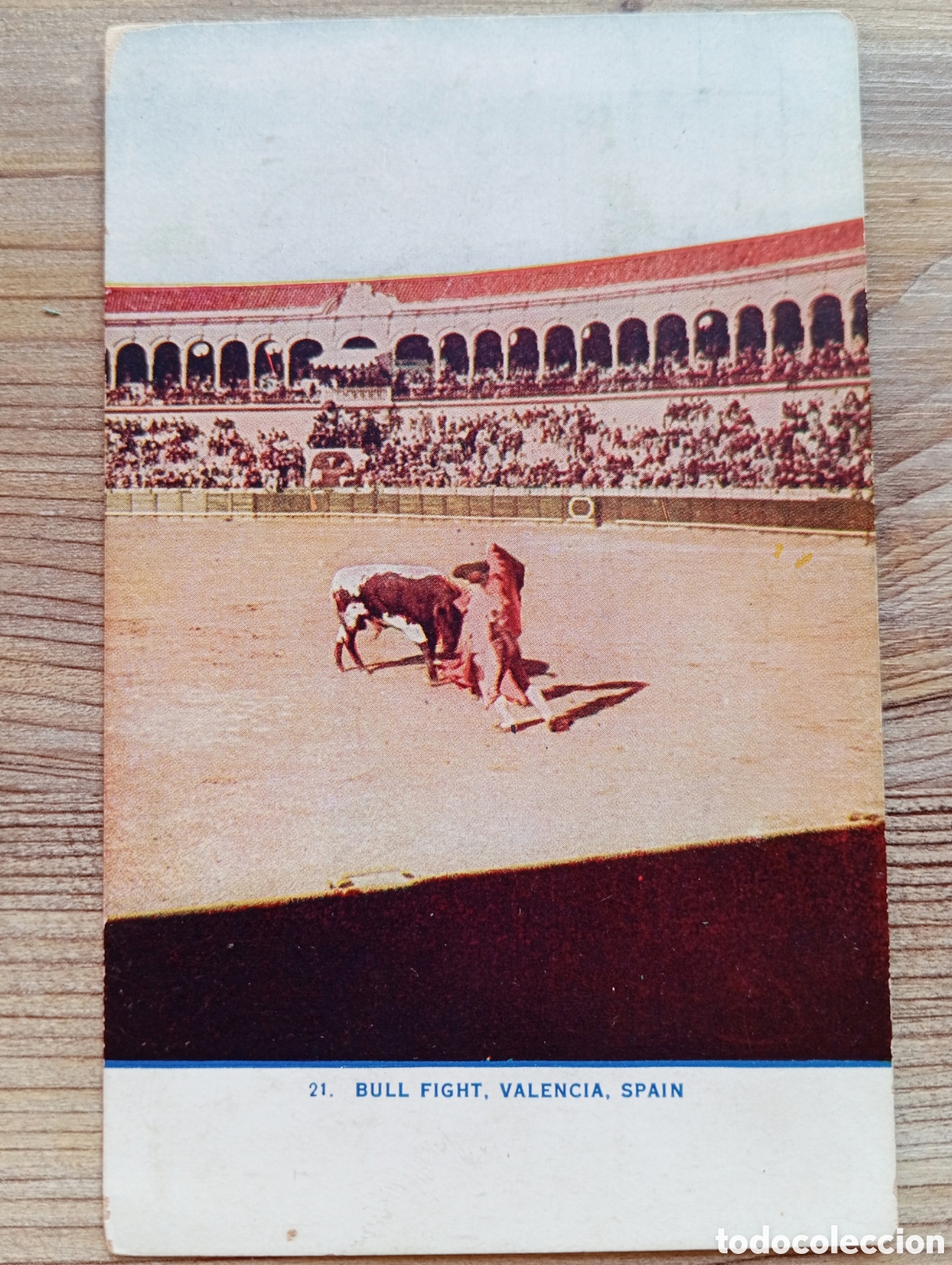 Postkarten: POSTAL VALENCIA PLAZA DE TOROS POSTAL AMERICANA CIRCULADA BULL FIGHT SPAIN