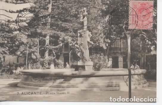 Postales: ALICANTE PLAZA ISABEL II ESCRITA