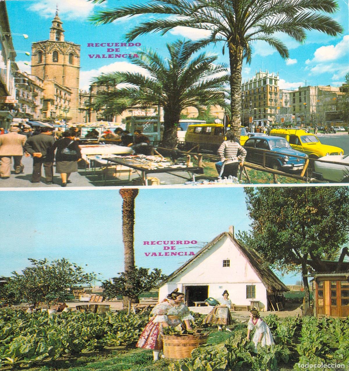 Postales: Postal de Valencia: Vistas de la Ciudad y Barraca Tradicional