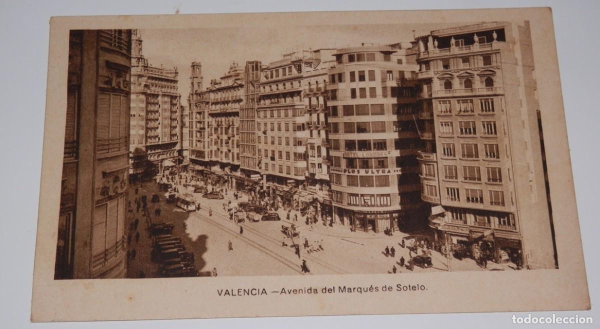 Postales: TARGETA POSTAL DE VALENCIA - AVENIDA DEL MARQU&Eacute;S DE SOTELO