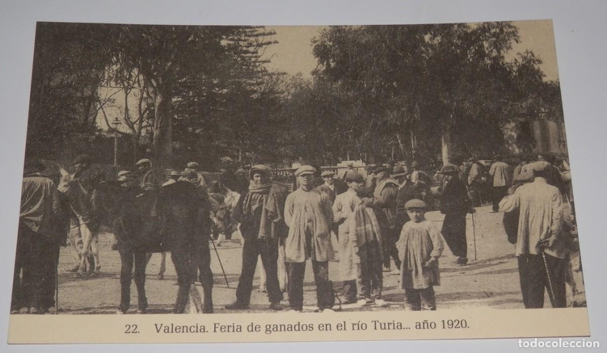 Postales: TARGETA POSTAL DE VALENCIA - FERIA DE GANADOS RIO TURIA A&Ntilde;O 1920