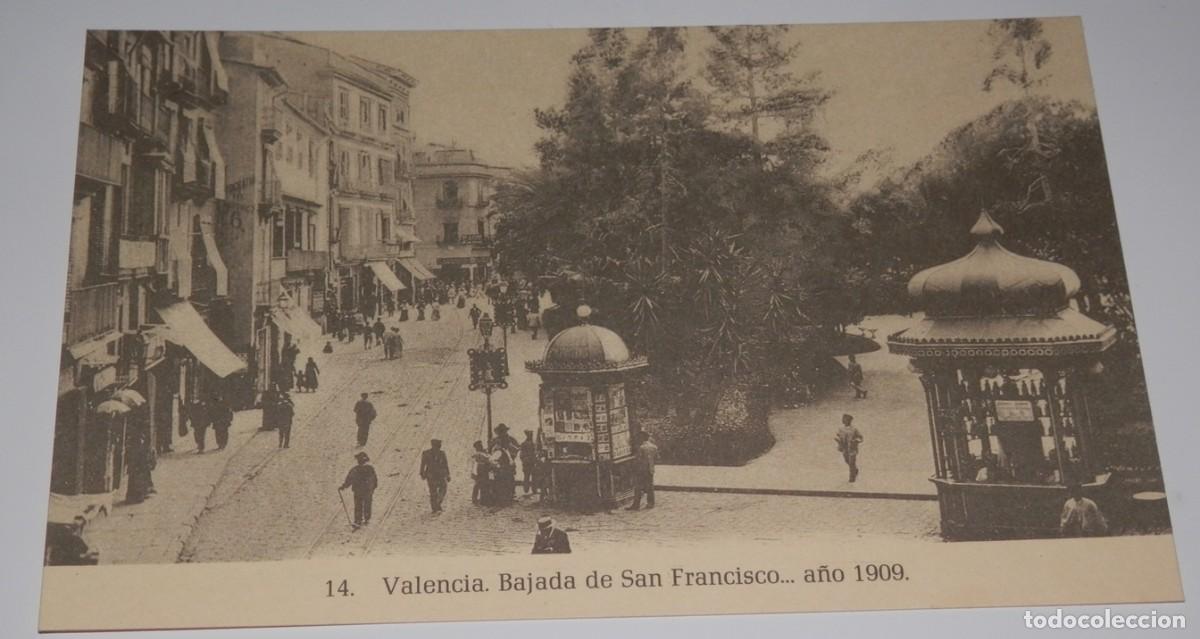 Postales: TARGETA POSTAL DE VALENCIA - BAJADA DE SAN FRANCISCO A&Ntilde;O 1907