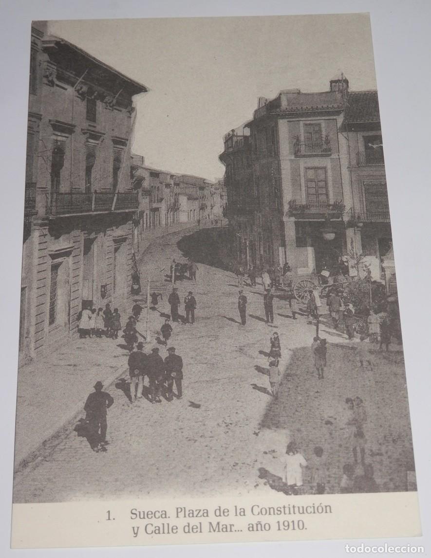 Postales: TARGETA POSTAL DE SUECA - PLAZA DE LA CONSTITUICION A&Ntilde;O 1910