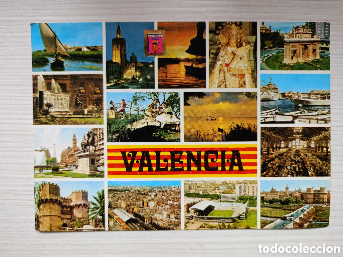 Postales: Antigua postal Valencia diversos aspectos