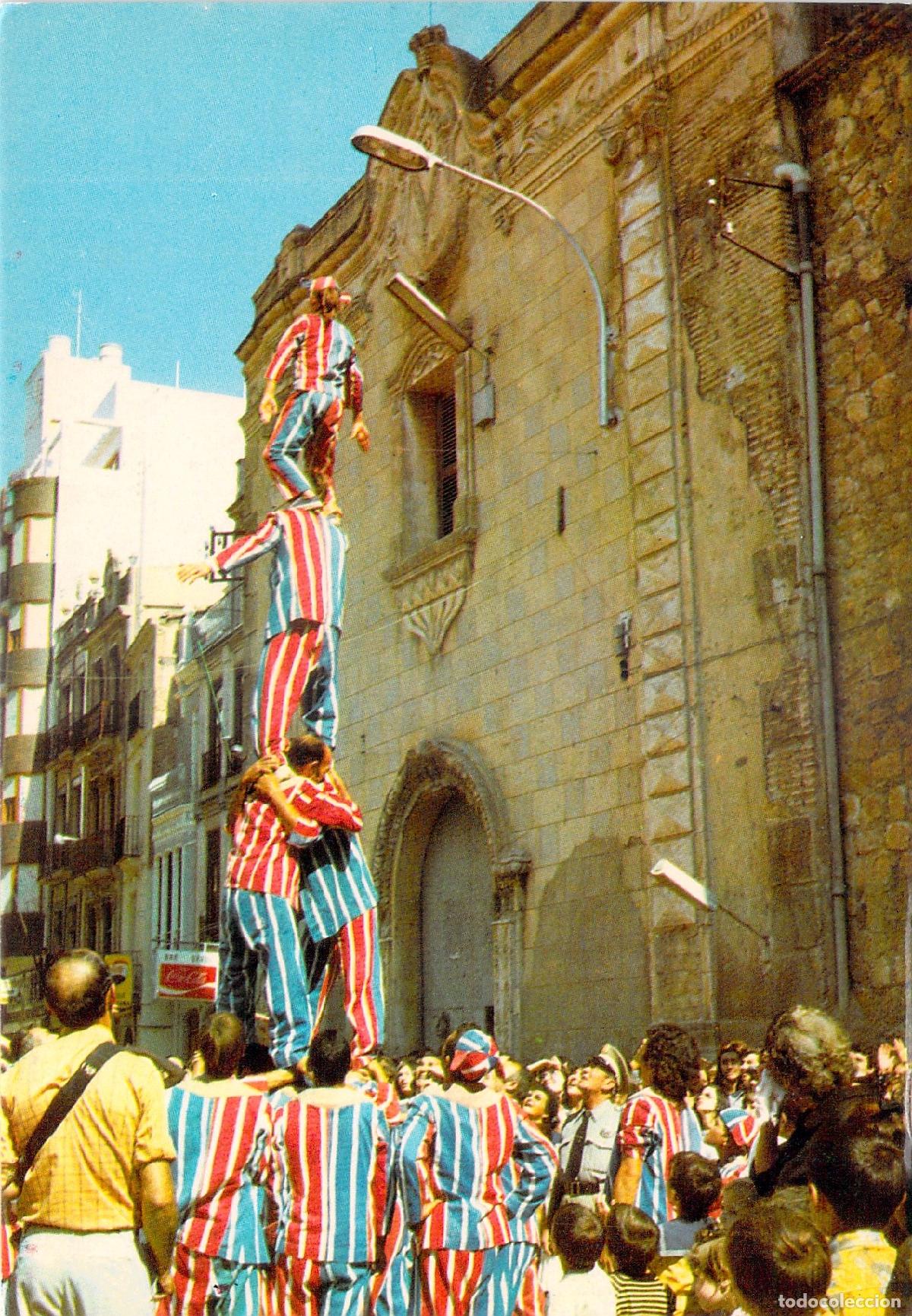 Postales: Postal Muixeranga de Algemes&iacute; Valencia Pir&aacute;mide Humana
