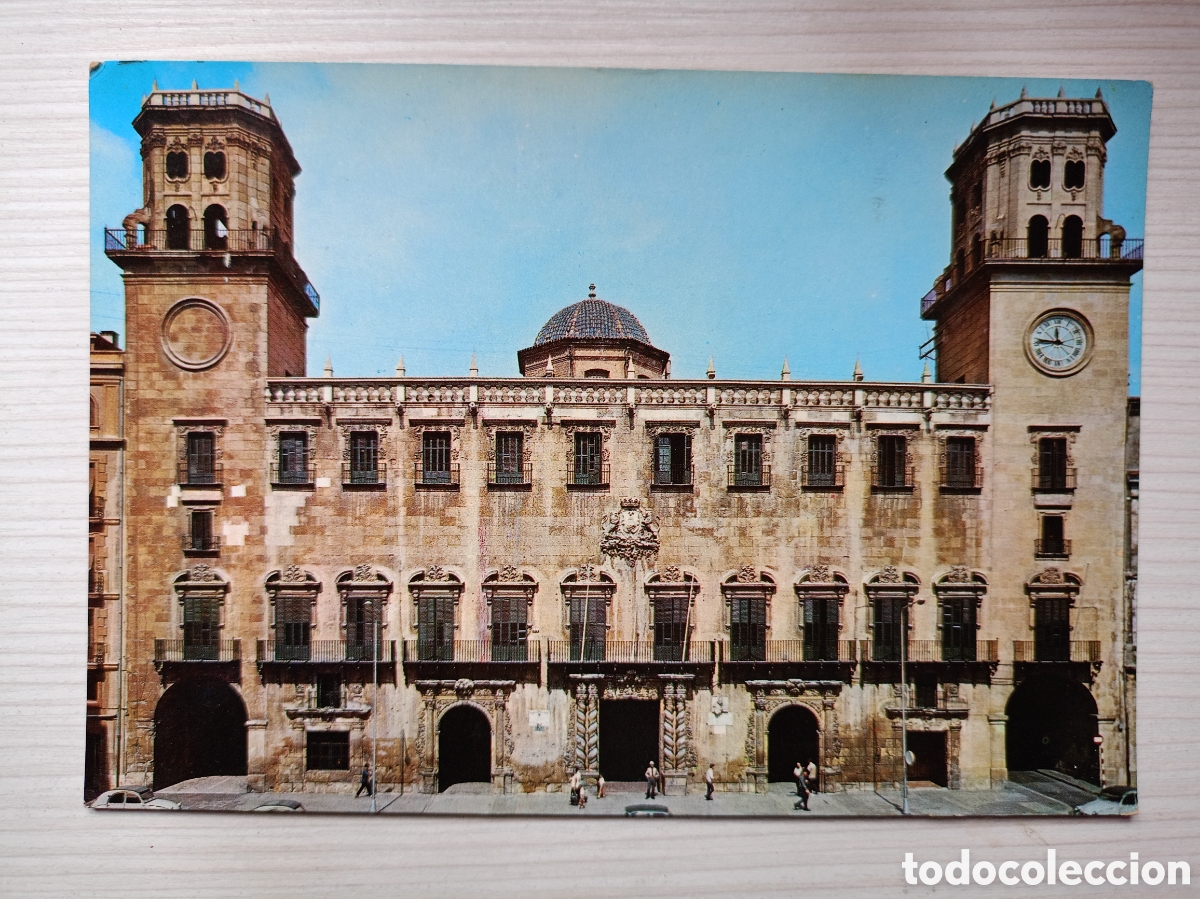 Postales: POSTAL ALICANTE AYUNTAMIENTO. 1964. CIRCULADA