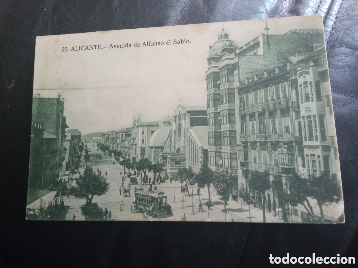 Postales: Antigua postal fotogr&aacute;fica, Alicante, Avenida de Alfonso X, El Sabio, escrita