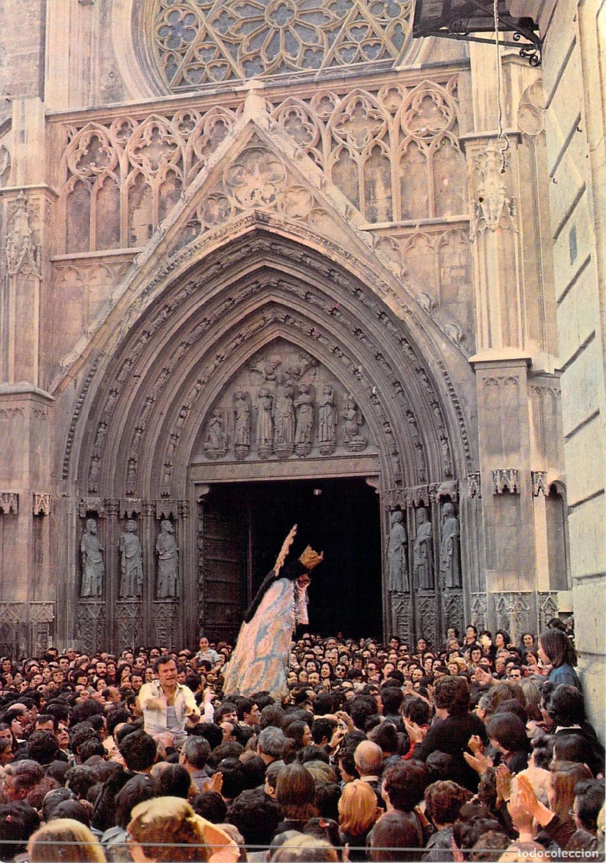 Postales: Postal Valencia El Traslado Virgen de los Desamparados Puerta Ap&oacute;stoles