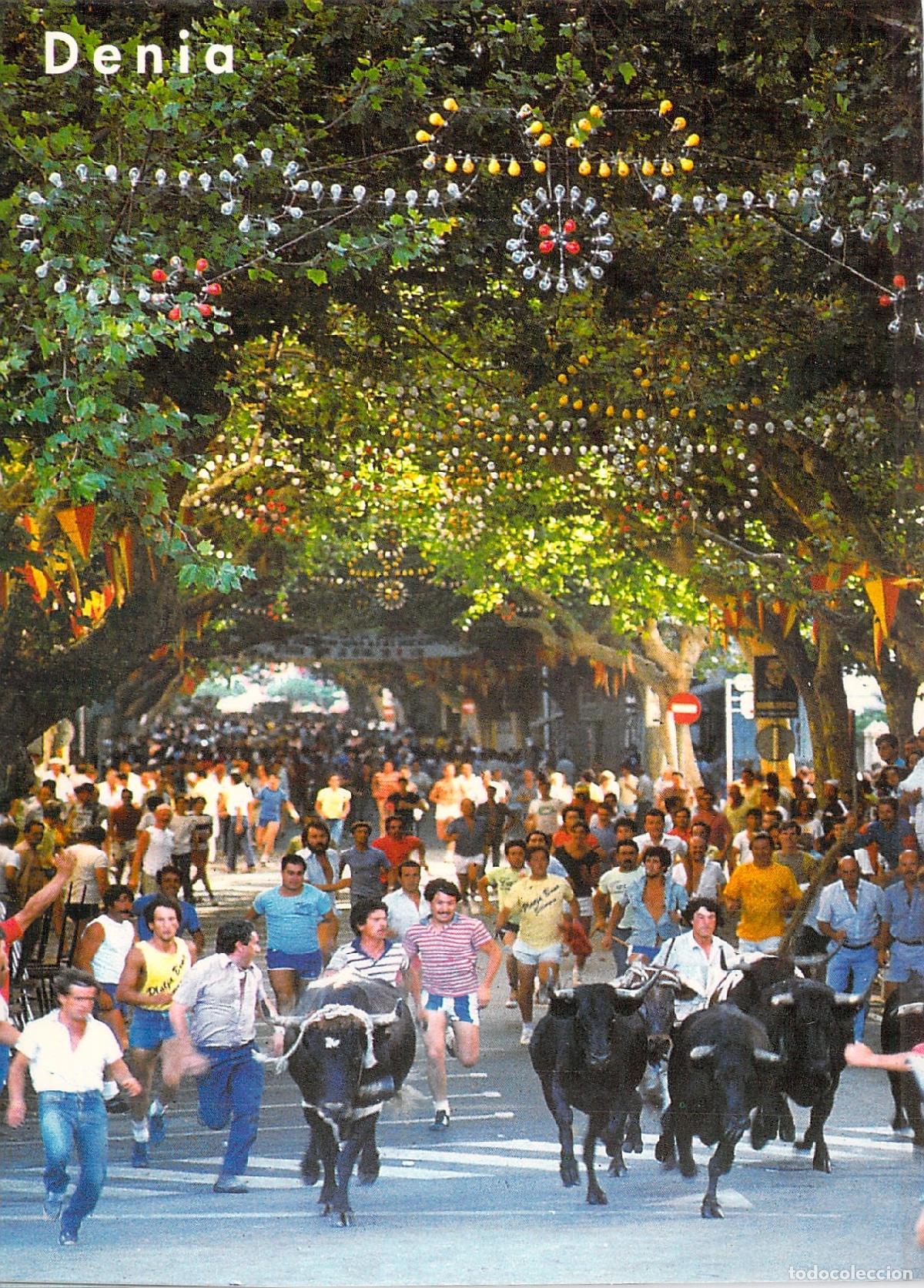 Postales: Postal de D&eacute;nia: Fiesta de Bous a la mar en la Costa Blanca