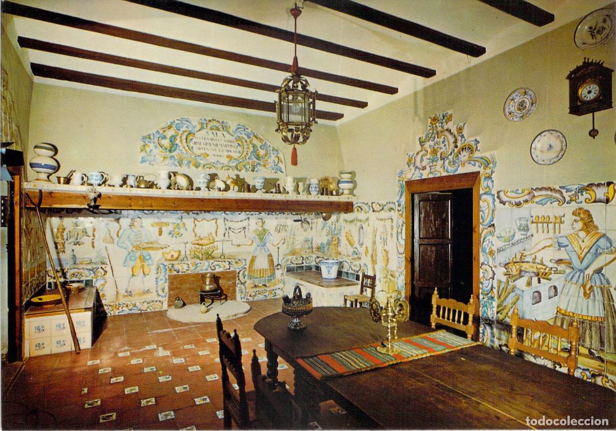 Postales: Postal de Cocina T&iacute;pica Valenciana con Azulejos Tradicionales