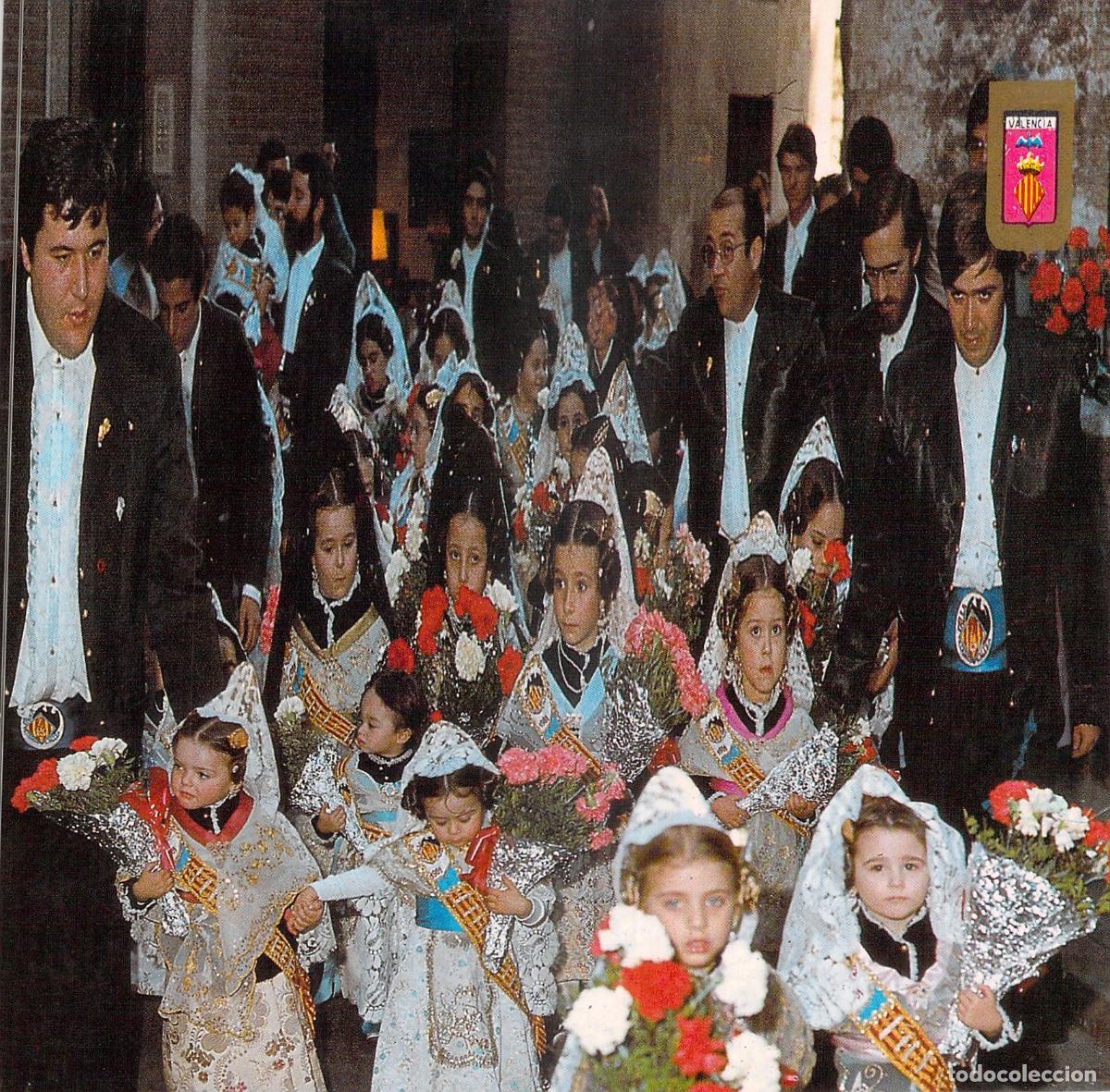 Postales: Postal Ofrenda a la Virgen de Valencia con Ni&ntilde;os Falleros