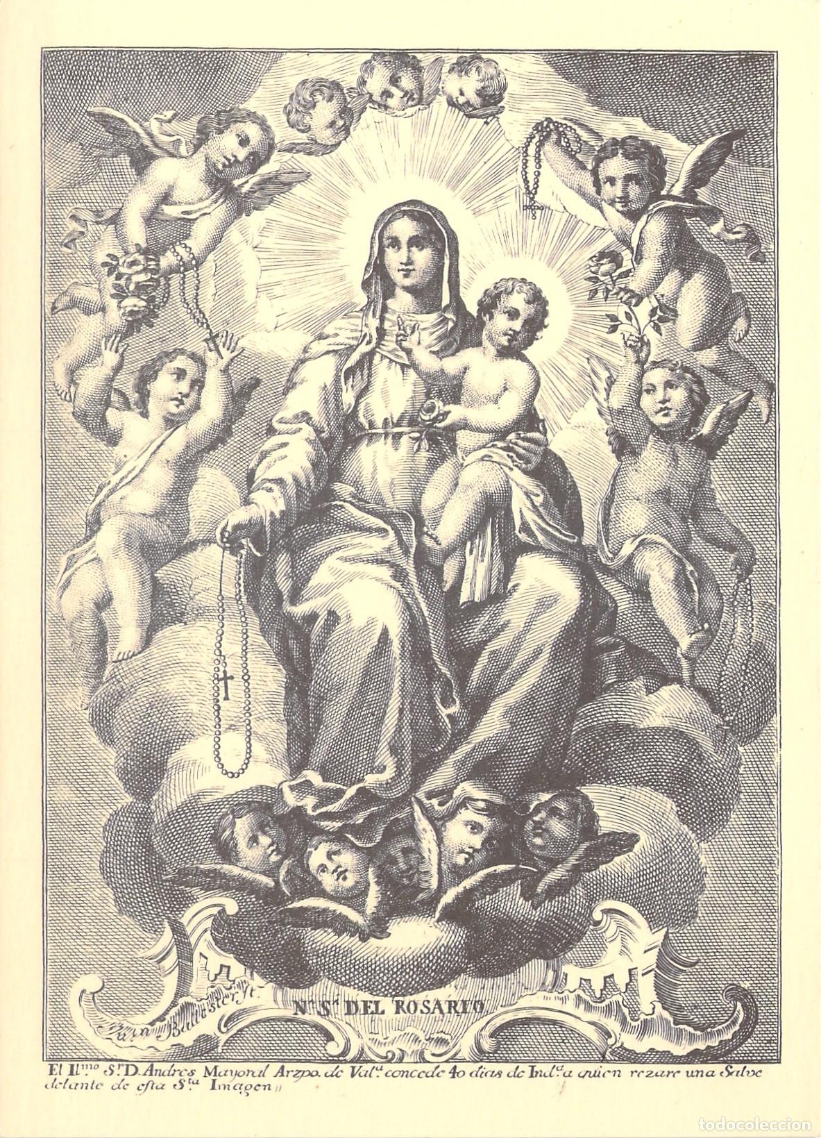 Postales: Postal de Nuestra Se&ntilde;ora del Rosario en Llombai, Valencia