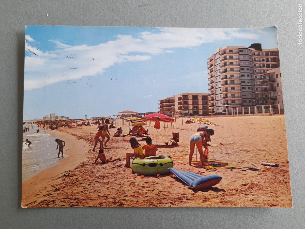 Postales: Postal gandia (valencia), 109, playa de daimuz, garabella circulada a&ntilde;os 70 aprox