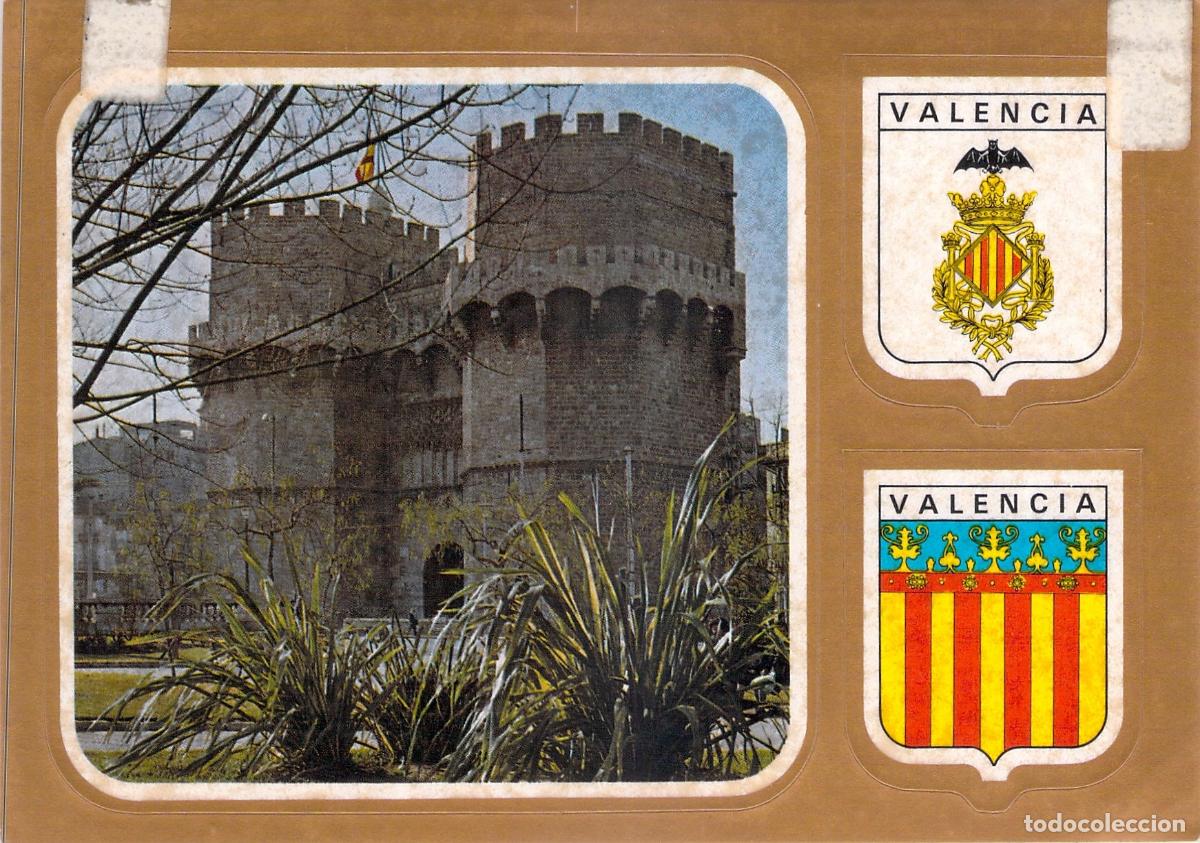Postales: Postal Autoadhesiva Torres de Serranos y Escudos de Valencia