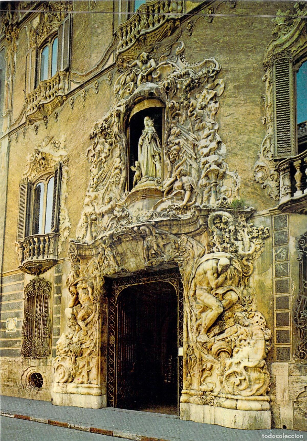 Postales: Postal del Palacio del Marqu&eacute;s de Dos Aguas en Valencia