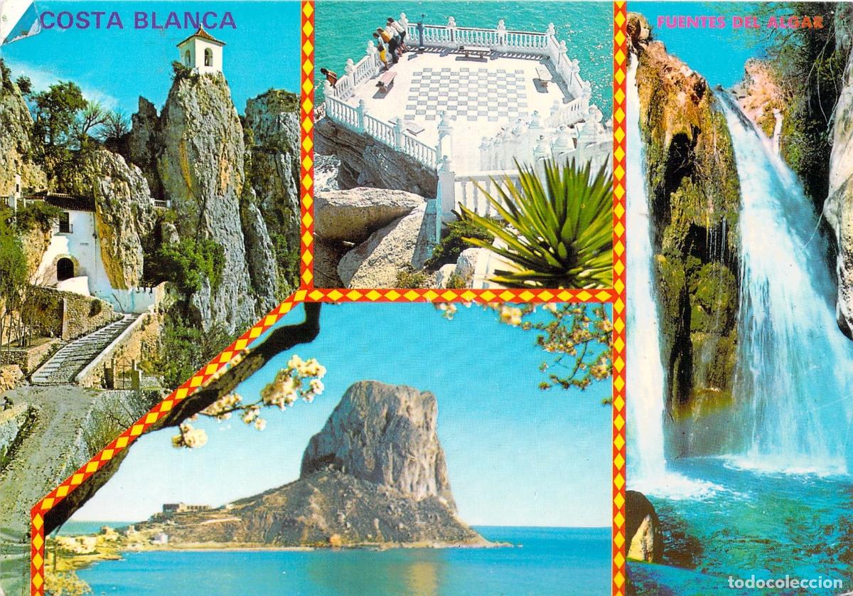 Postales: Postal Multi-vistas de la Costa Blanca: Guadalest, Calpe y Algar