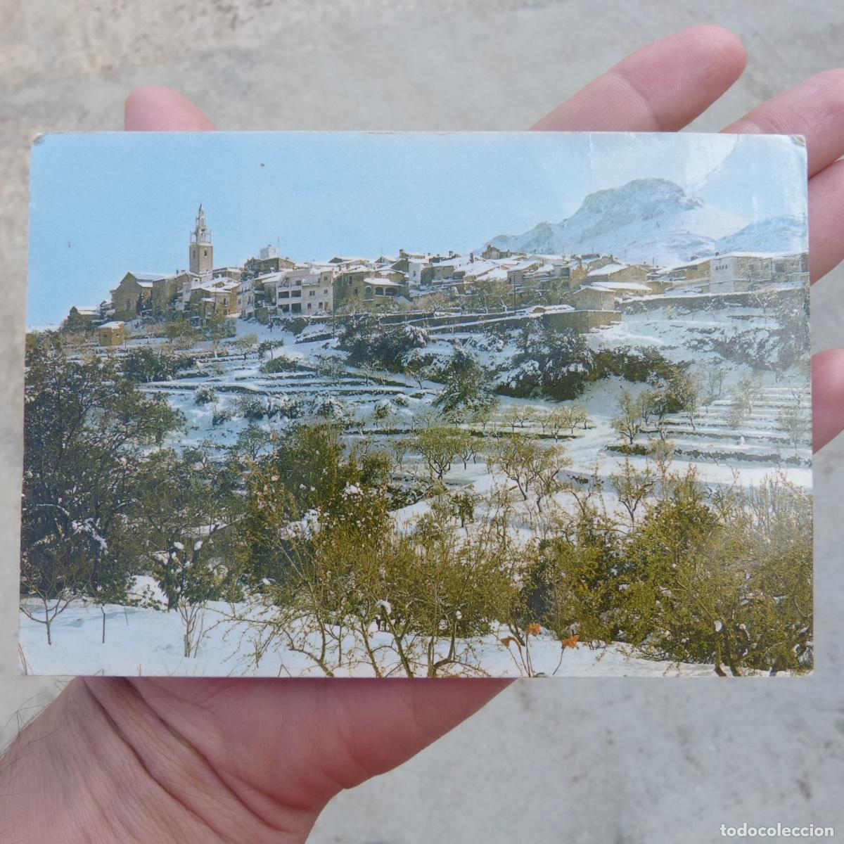 Postales: Postal del a&ntilde;o de la nevada 1983, Parcent, Alicante. Llopis fotografo, Benidorm.