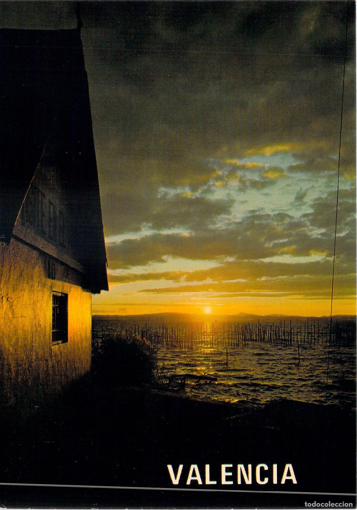 Cartes Postales: Postal de Valencia - Puesta de Sol en La Albufera