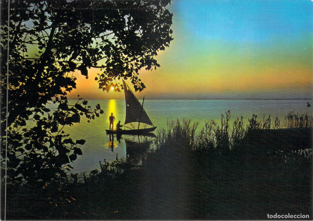 Postales: Postal de Valencia - Puesta de Sol en la Albufera