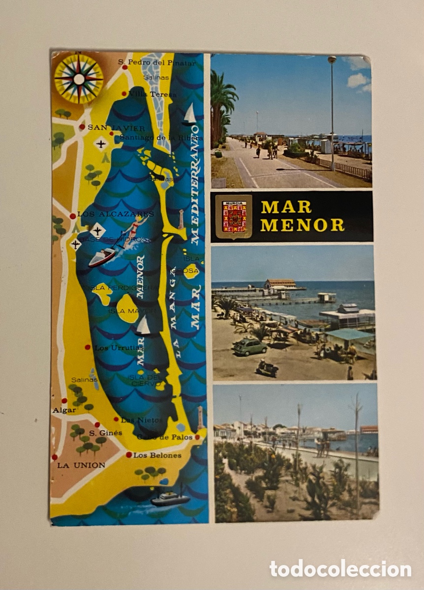 Postales: Postal no circulada Escudo de oro, La manga del mar menor