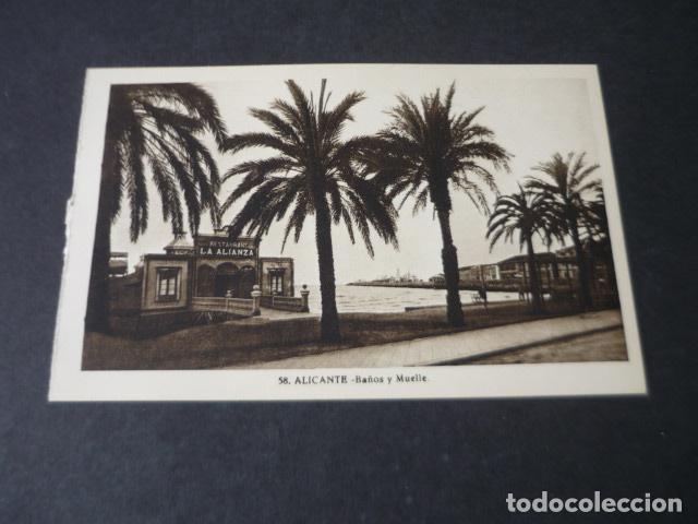 Postcards: ALICANTE BA&Ntilde;OS Y MUELLE