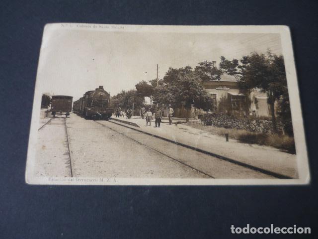 Postales: COLONIA DE SANTA EULALIA ALICANTE ESTACION DE FERROCARRIL MZA