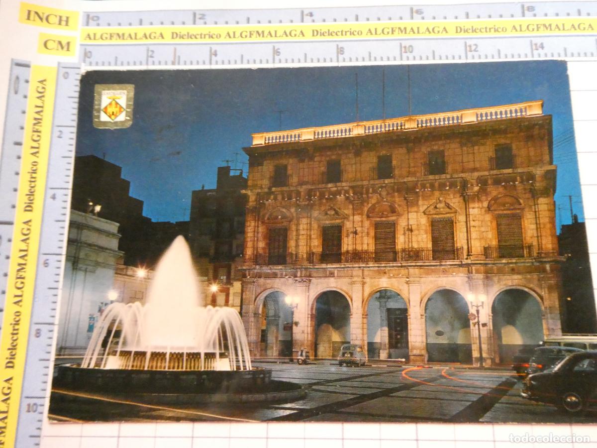 Postales: POSTAL DE CASTELL&Oacute;N. A&Ntilde;O 1965. CASTELL&Oacute;N DE LA PLANA AYUNTAMIENTO 52 ESCUDO ORO. 2782
