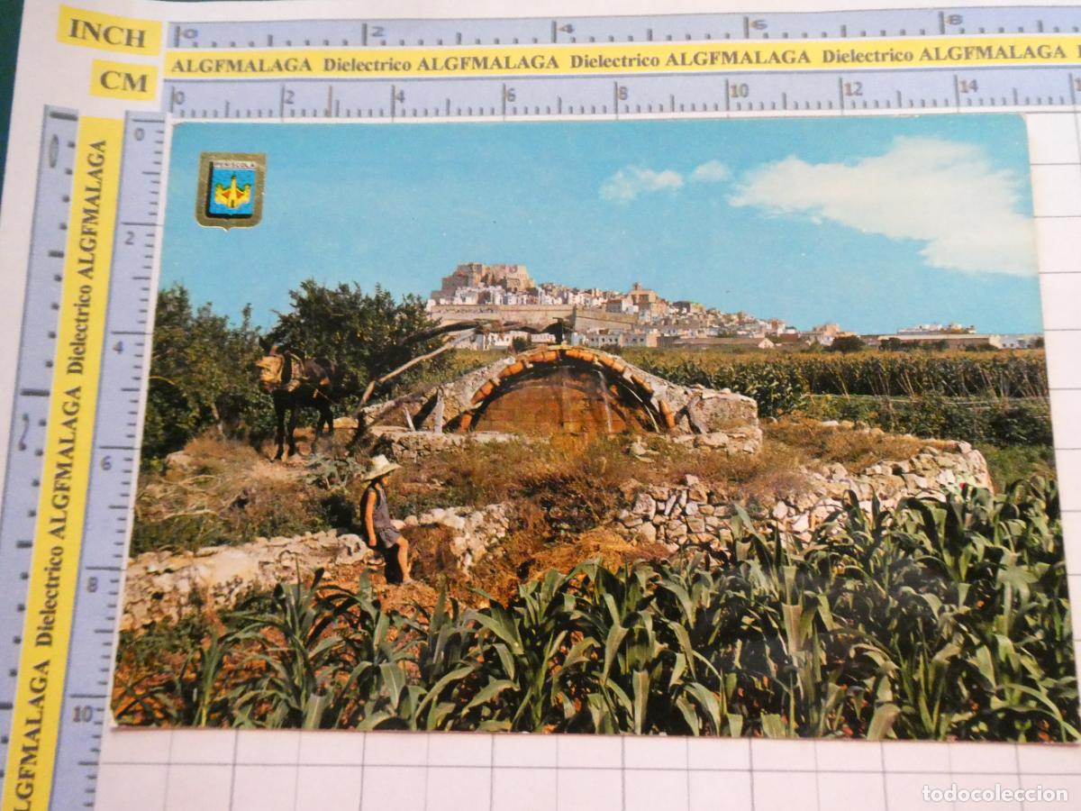 Postales: POSTAL DE CASTELL&Oacute;N. A&Ntilde;O 1963. PE&Ntilde;&Iacute;SCOLA VISTA GENERAL. 8 ESCUDO ORO. 2785