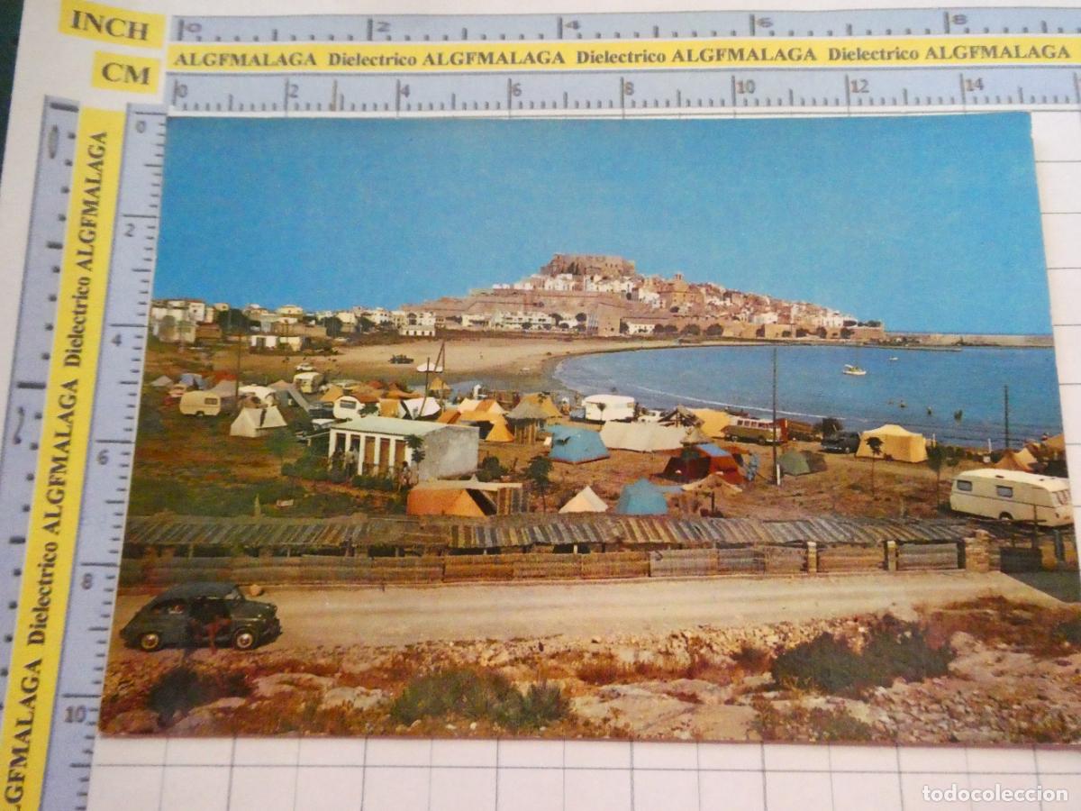 Postales: POSTAL DE CASTELL&Oacute;N. A&Ntilde;O 1963. PE&Ntilde;&Iacute;SCOLA CAMPING SEAT 600 6304 CAMPA&Ntilde;A. 2791