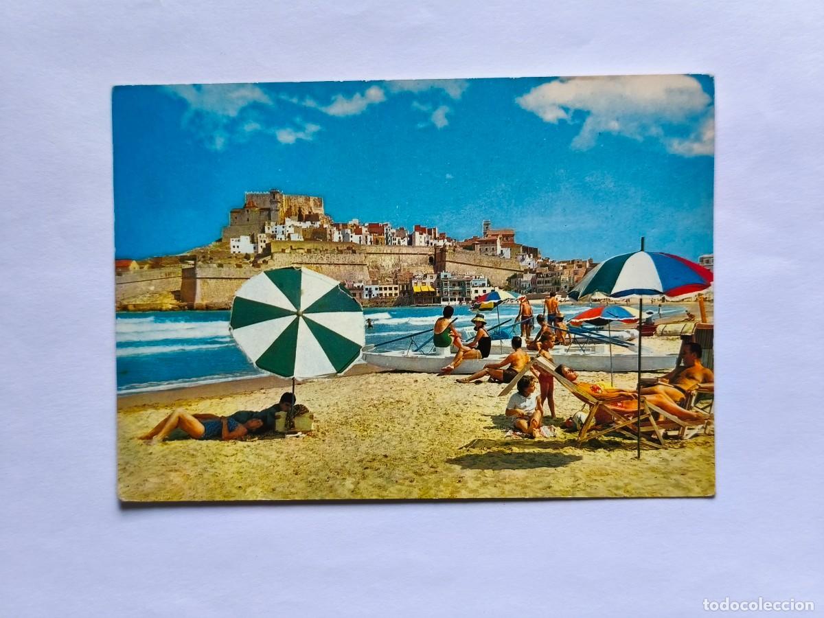 Postales: POSTAL 18468 SIN USO-F.CASTELL ARASA 110 PE&Ntilde;ISCOLA CASTELLO PLAYA CASTILLO BA&Ntilde;ISTAS