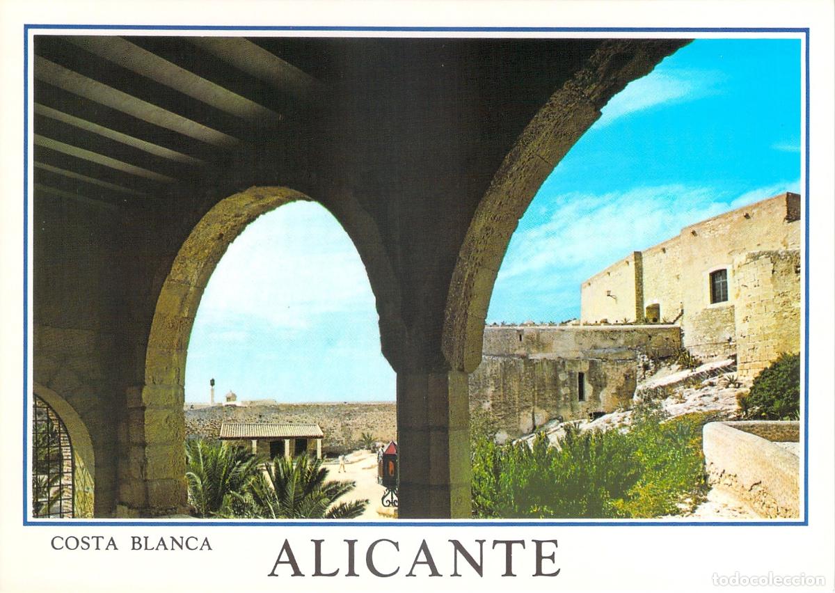 Postales: Postal del Castillo de Santa B&aacute;rbara en Alicante, Costa Blanca