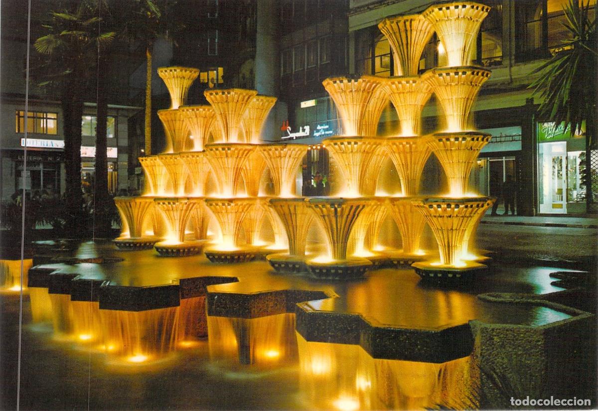 Postales: Tarjeta Postal Elche Fuente de la Glorieta Iluminada