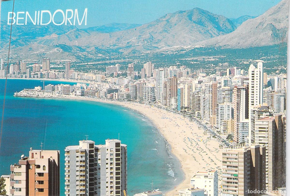 Postales: Postal Panor&aacute;mica de Benidorm, Playa y Rascacielos Costa Blanca