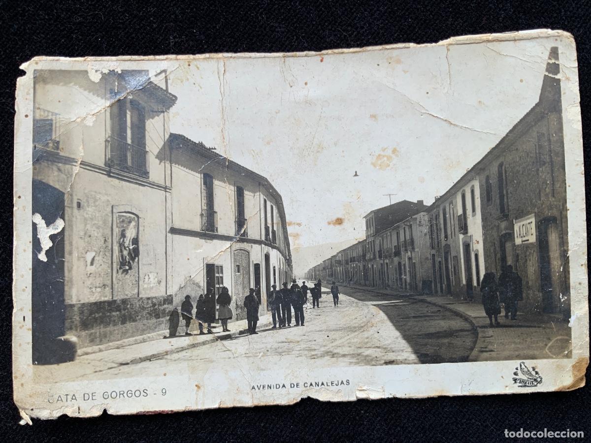 Postales: Antigua postal de Gata de Gorgos, Avenida de Canalejas. Deteriorada por el tiempo.