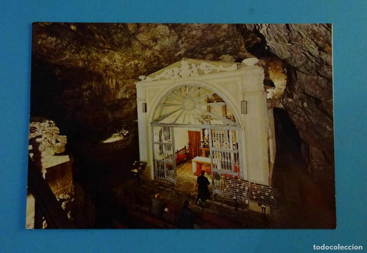 Postales: POSTAL CUEVA SANTA. CAPILLA EN EL INTERIOR DE LA CUEVA. ALTURA. DUR&Aacute; VELASCO N&ordm; 7