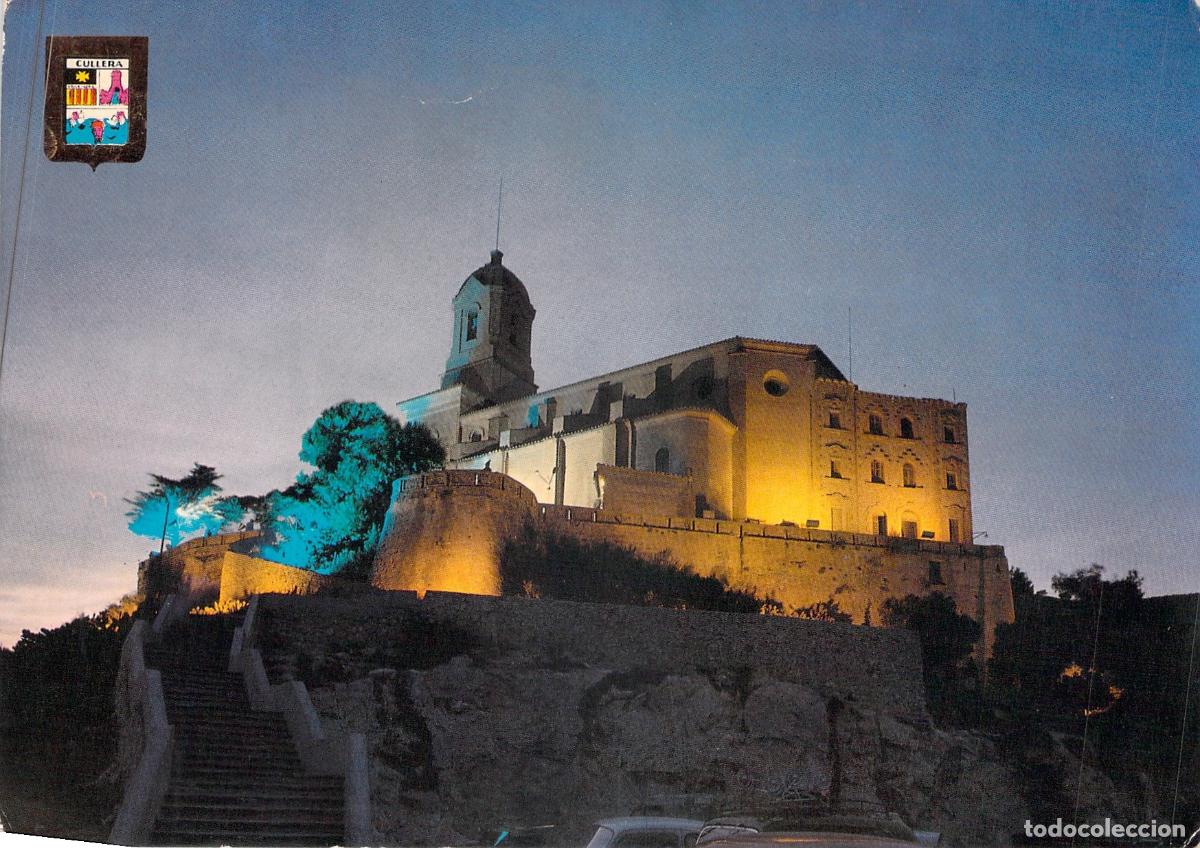 Postales: Postal del Castillo de Cullera Iluminado en Valencia