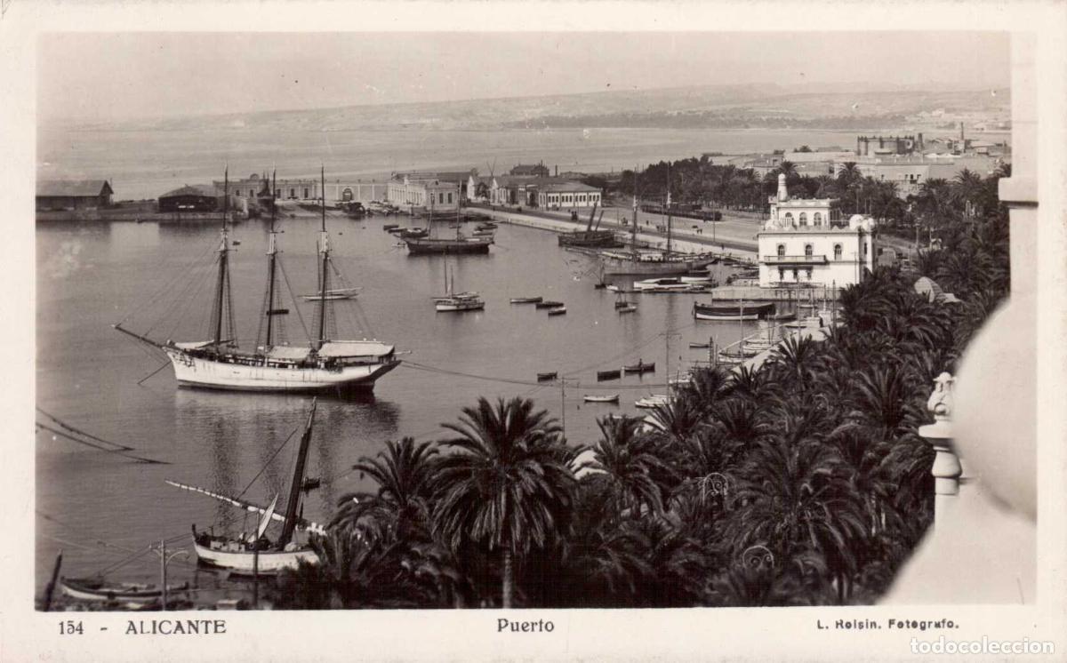 Postales: TARJETA POSTAL ALICANTE PUERTO N&ordm; 154 L. ROISIN FOTOGRAFO