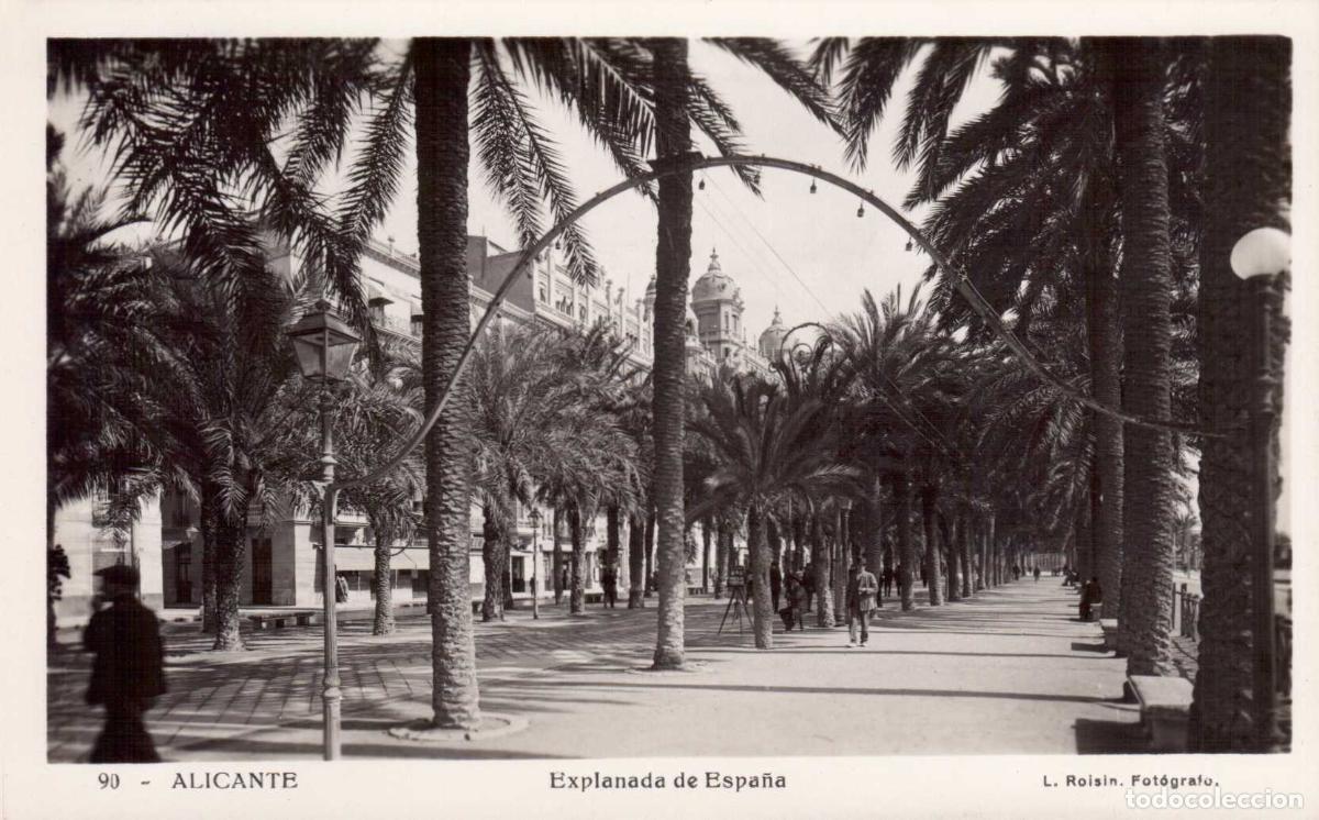 Postales: TARJETA POSTAL ALICANTE EXPLANADA DE ESPA&Ntilde;A L. ROISIN FOTOGRAFO