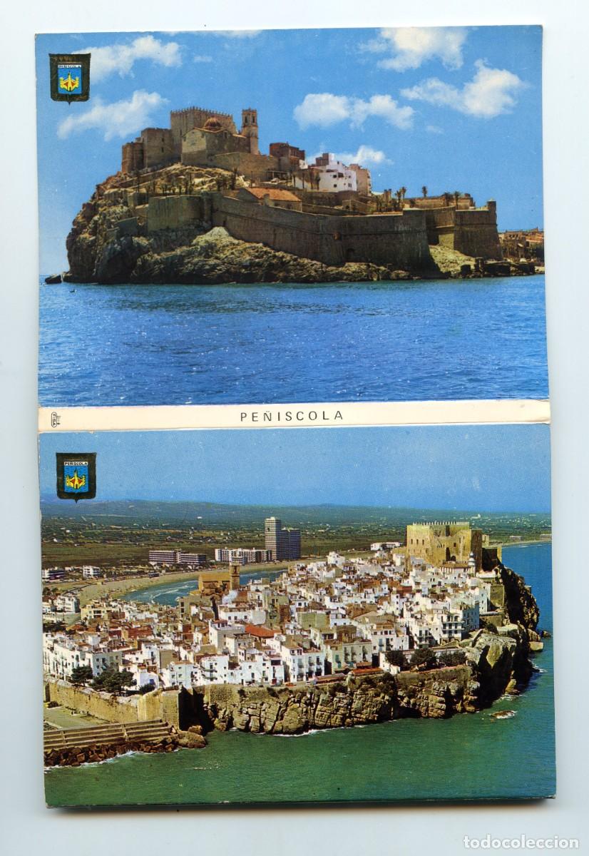 Postales: Bloc desplegable 10 postales Pe&ntilde;&iacute;scola Ed. Comas Aldea para Escudo de Oro A&ntilde;os 70.