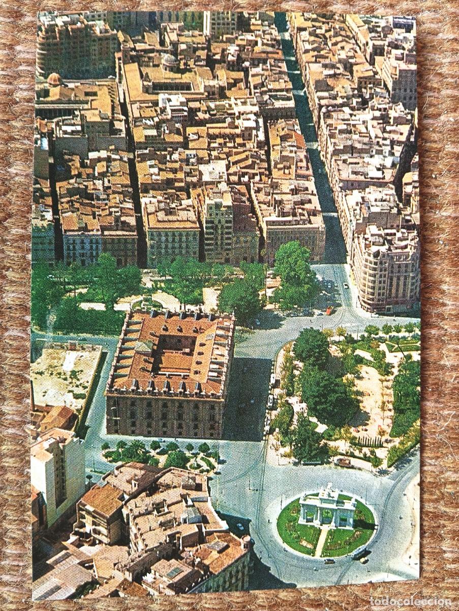 Postales: VALENCIA - PLAZA MARQUES DE ESTELLA - VISTA AEREA - ED. AEROPOST