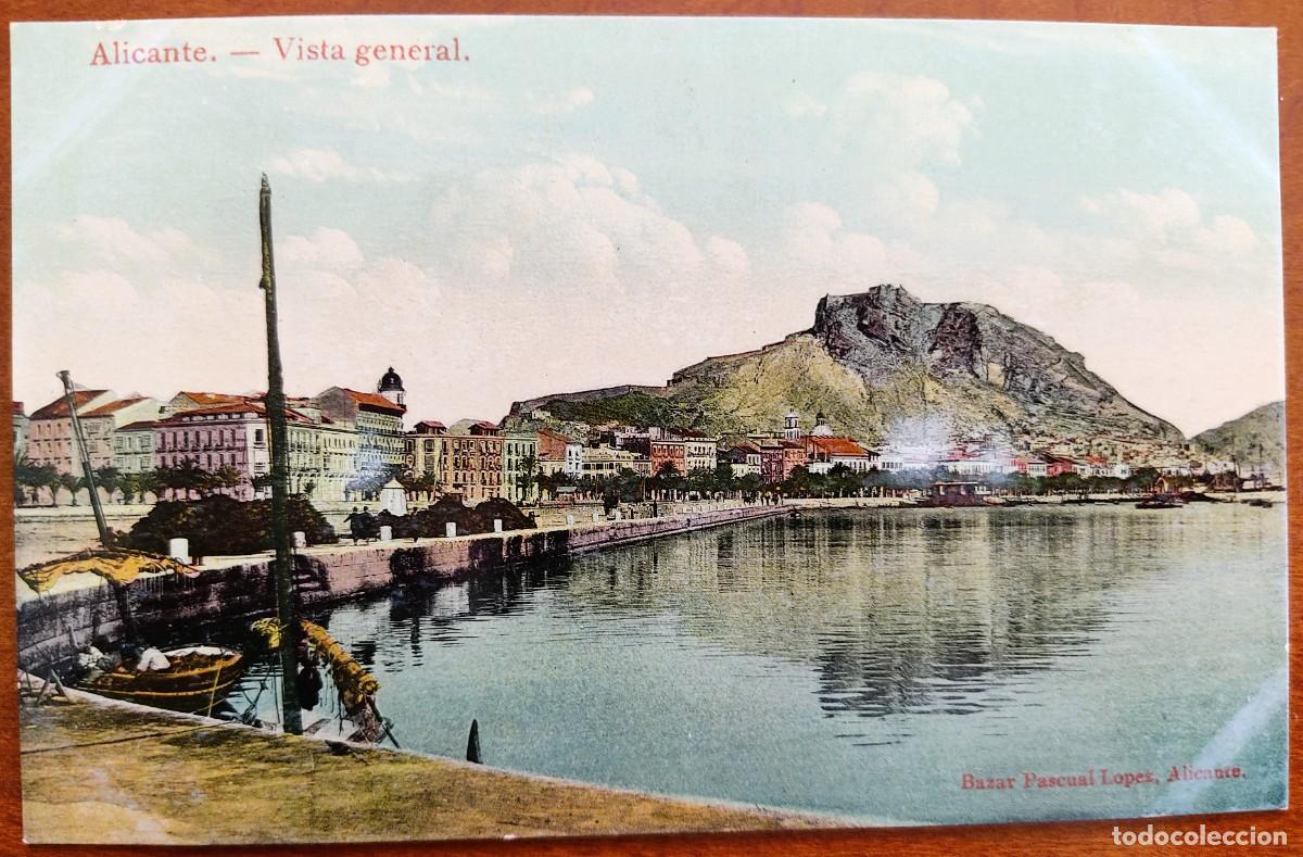 Postales: ALICANTE. VISTA GENERAL - BAZAR PASCUAL L&Oacute;PEZ, ALICANTE