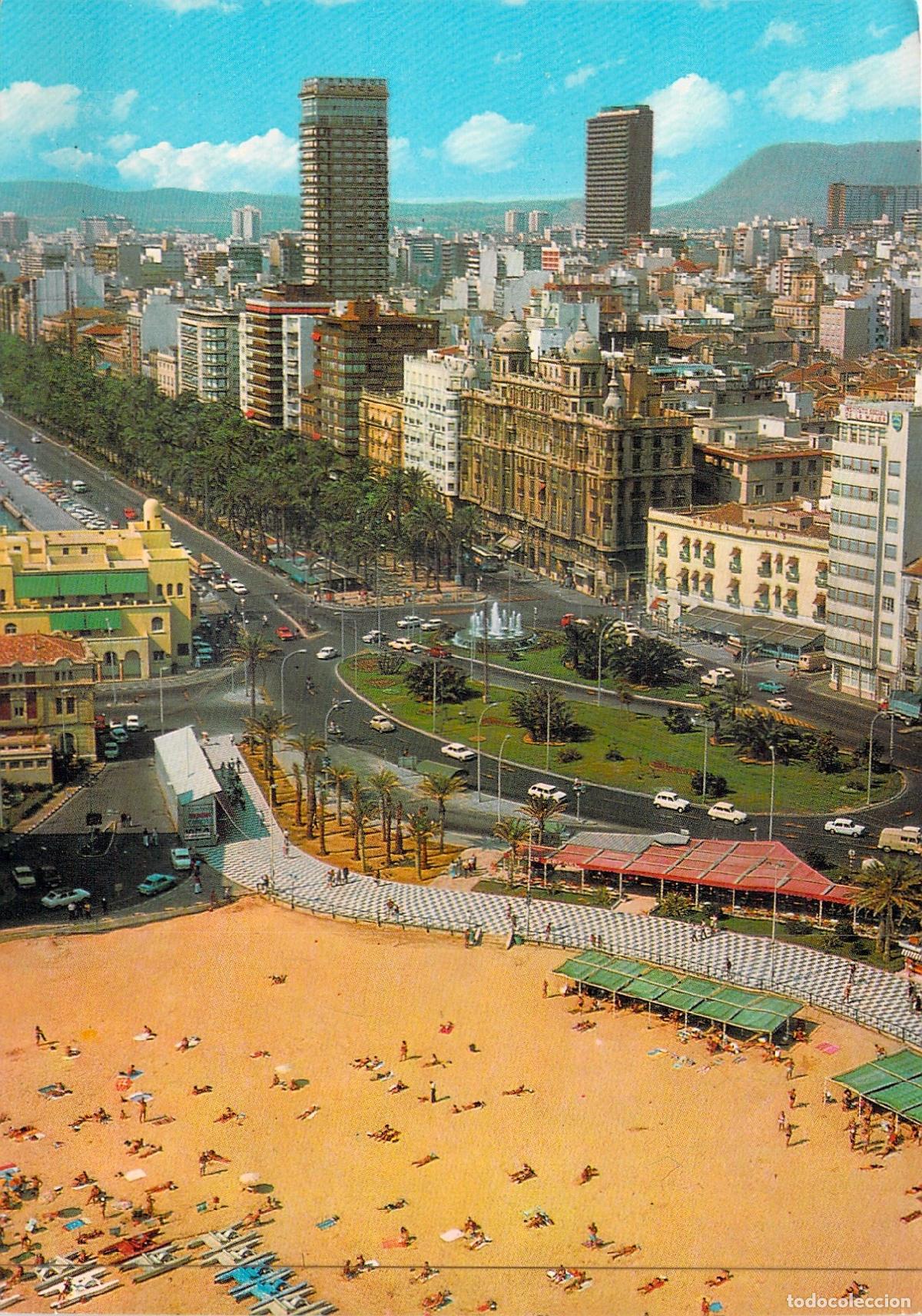 Postales: Postal de Alicante: Vista Panor&aacute;mica de la Ciudad y Playa