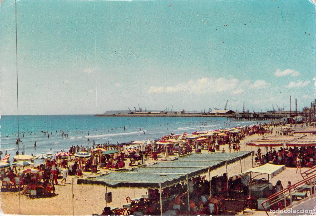 Postales: Postal de la Playa del Postiguet en Alicante, Espa&ntilde;a